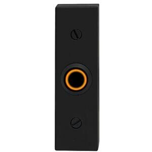 Rectangular Lighted Wired Metal Doorbell Button, LED Buzzer Button- Black